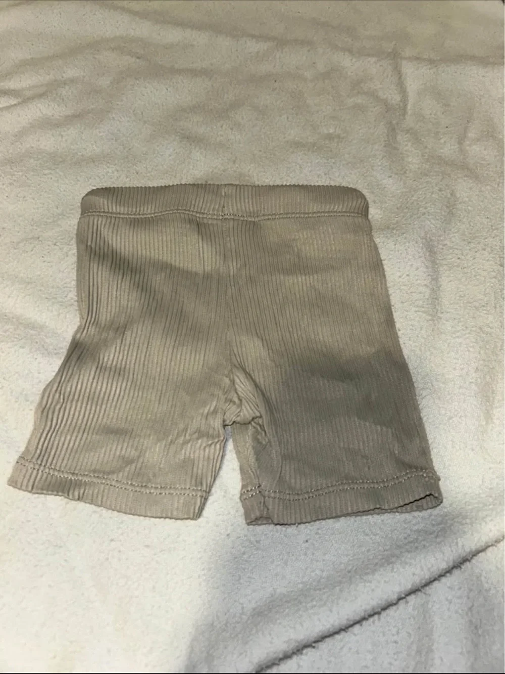H&M Ribbed Drawstring Bike Shorts in Mint Green
